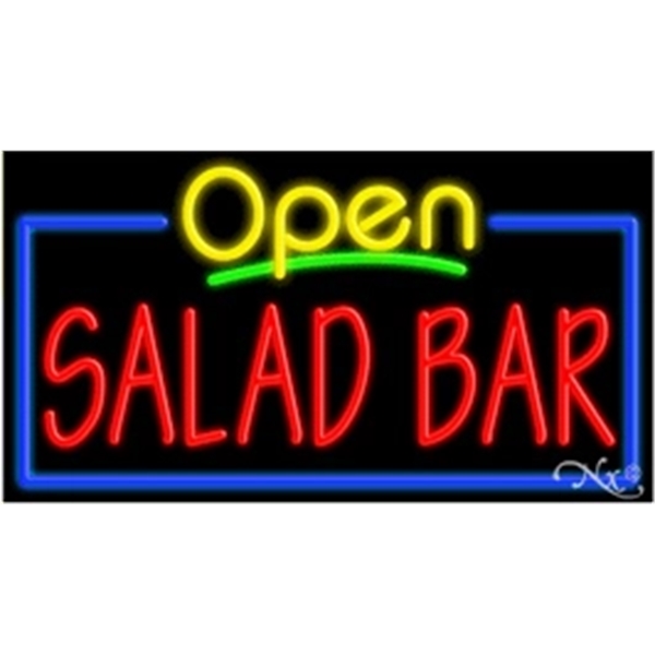 20" x 37" x 3" neon sign with open.... from ASI 30442 Above & Beyond Advertising Products / PromoAdLine