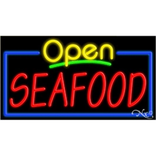 20" x 37" x 3" neon sign with open.... from ASI 30442 Above & Beyond Advertising Products / PromoAdLine