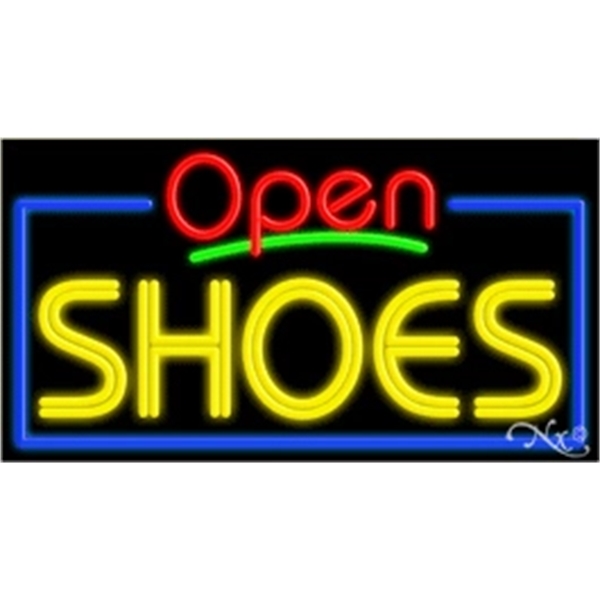 20" x 37" x 3" neon sign with open.... from ASI 30442 Above & Beyond Advertising Products / PromoAdLine