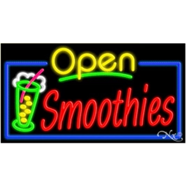20" x 37" x 3" neon sign with open.... from ASI 30442 Above & Beyond Advertising Products / PromoAdLine