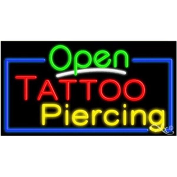 20" x 37" x 3" neon sign with open.... from ASI 30442 Above & Beyond Advertising Products / PromoAdLine