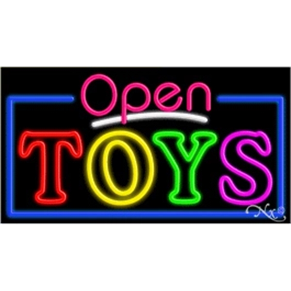 20" x 37" x 3" neon sign with open.... from ASI 30442 Above & Beyond Advertising Products / PromoAdLine