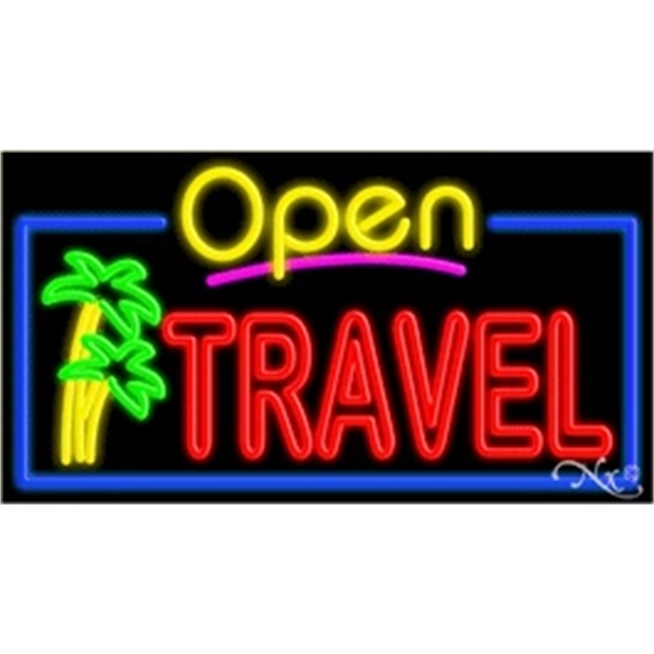 20" x 37" x 3" neon sign with open.... from ASI 30442 Above & Beyond Advertising Products / PromoAdLine
