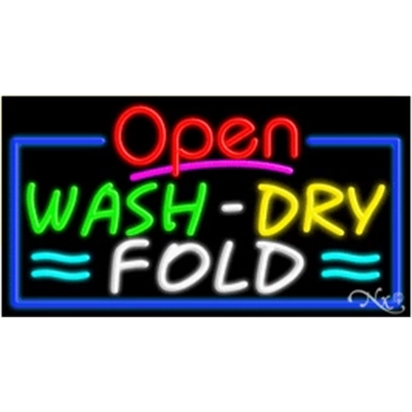 20" x 37" x 3" neon sign with open.... from ASI 30442 Above & Beyond Advertising Products / PromoAdLine