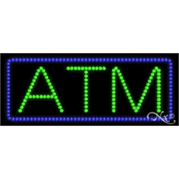 11" x 27" x 1" ATM LED sign with high visibility,... from ASI 30442 Above & Beyond Advertising Products / PromoAdLine