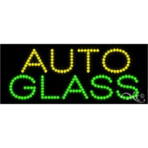 11" x 27" x 1" Auto Glass LED sign with high... from ASI 30442 Above & Beyond Advertising Products / PromoAdLine