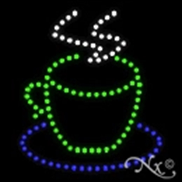 15" x 15" x 1" Coffee Cup logo economic LED sign... from ASI 30442 Above & Beyond Advertising Products / PromoAdLine