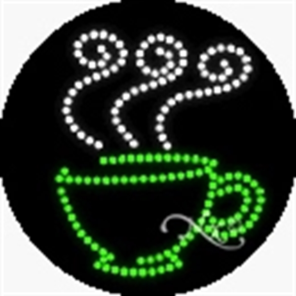 15" x 15" x 1" Coffee Cup logo economic LED sign... from ASI 30442 Above & Beyond Advertising Products / PromoAdLine