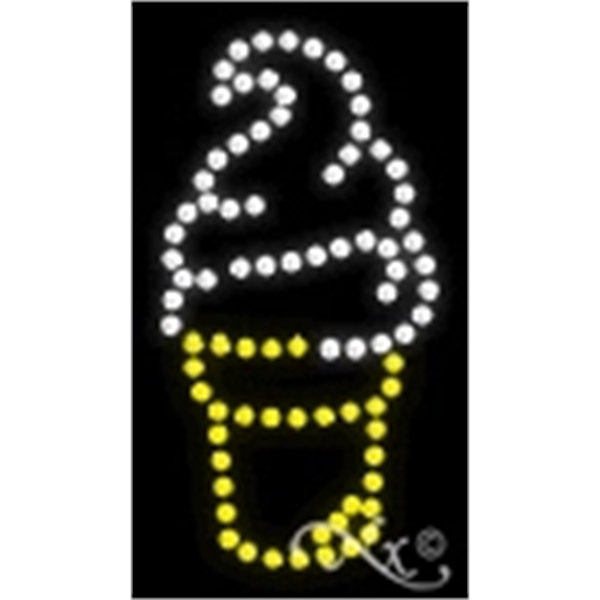 16" x 11" x 1" Ice Cream logo LED sign with... from ASI 30442 Above & Beyond Advertising Products / PromoAdLine