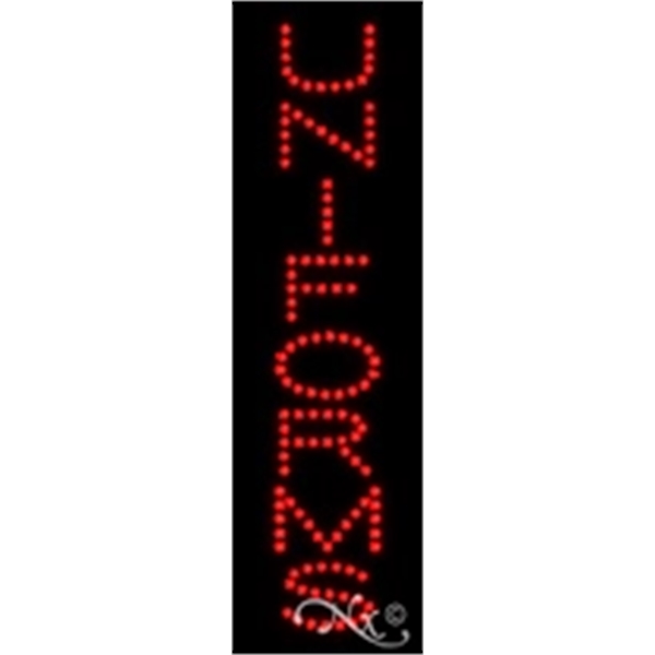 24" x 7" x 1" Uniforms economic LED sign with high... from ASI 30442 Above & Beyond Advertising Products / PromoAdLine
