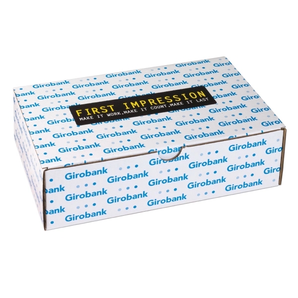 12 1/4" x 7 1/2" x 3 1/2" B-flute corrugate inside... from ASI 44830 The Chest