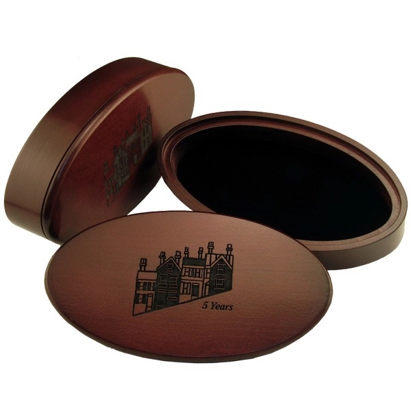 Solid wood oval storage box with lid.... from ASI 88156 Solid Dimensions Inc / Solid Dimensions Line