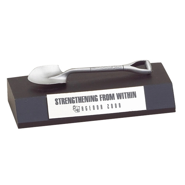 Antique pewter finish mini shovel on base replica paperweight.... from ASI 68760 Marken Industries / Marken