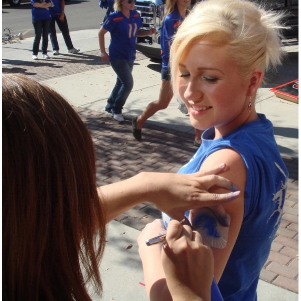 Temporary tattoo stencil display for promotional purposes.... from ASI 72657 Active Life Promo / Street Marketing