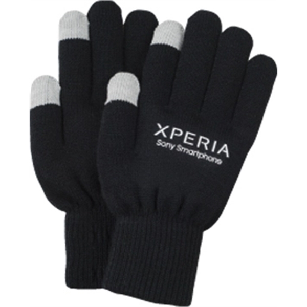 Touchscreen gloves, black knit, special conductive fingertips.... from ASI 62192 Illinois Glove Co / Honest Abe®