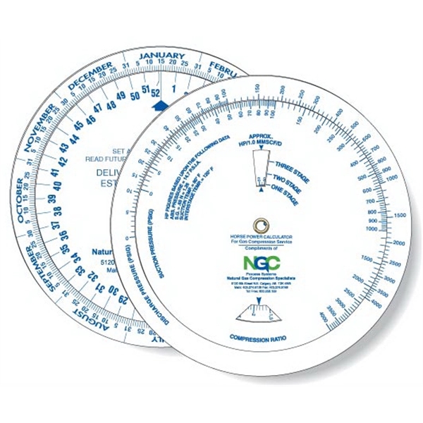 3 Wheel Calculator indicates Horsepower & Gas Compression on one side... from ASI 87400 ArtechPro