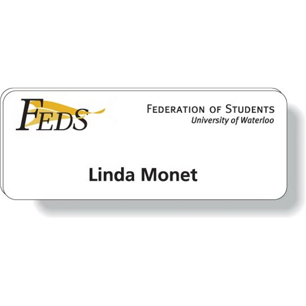 Rectangle shaped plastic magnetic badge with magnetic clip attached. Sub-surface full... from ASI 87400 ArtechPro