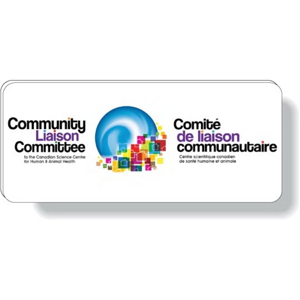 Rectangle shaped plastic magnetic badge with magnetic clip attached. Sub-surface full... from ASI 87400 ArtechPro