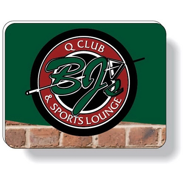 Rectangle shaped plastic magnetic badge with magnetic clip attached. Sub-surface full... from ASI 87400 ArtechPro