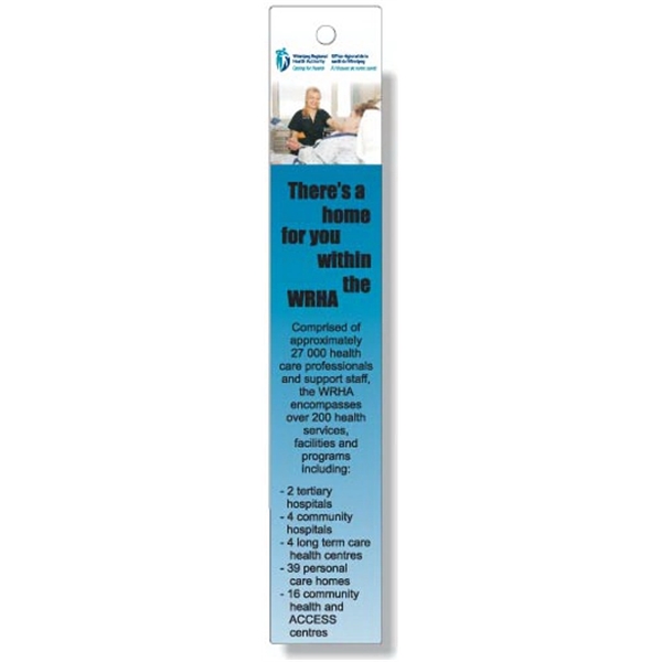 White vinyl plastic bookmark... from ASI 87400 ArtechPro