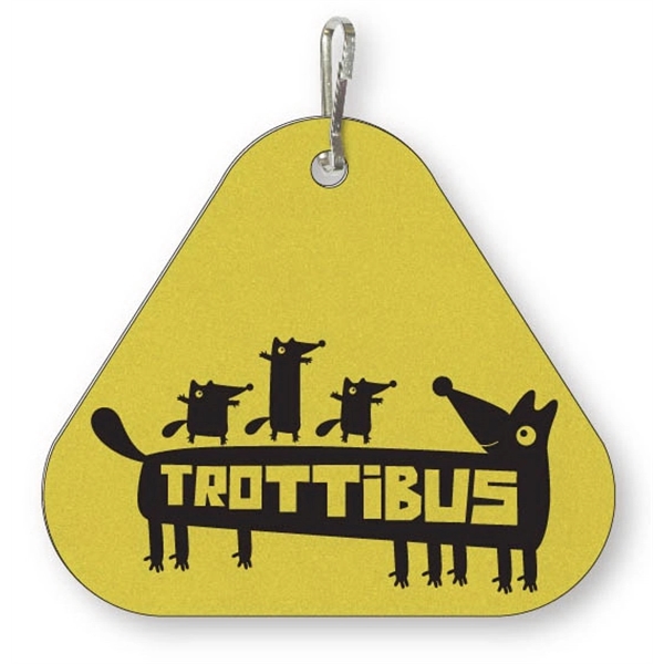 Custom shape zipper pulls made from white plastic.... from ASI 87400 ArtechPro