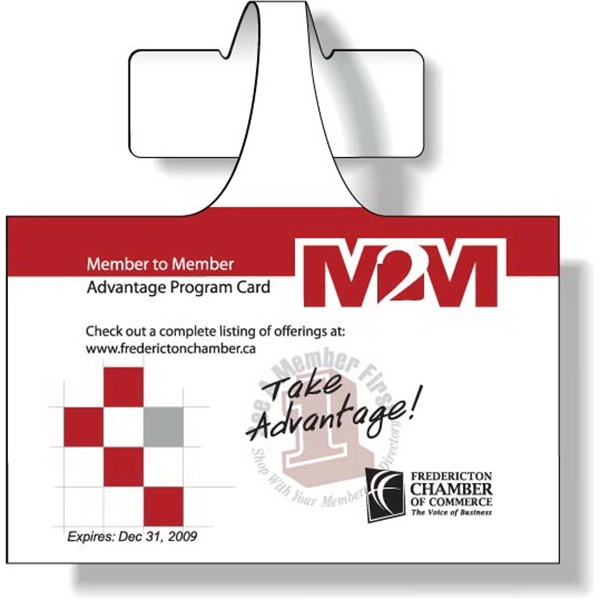 .010 White Gloss PVC Plastic Shelf Dangler or Wobbler. Stock Rectangle... from ASI 87400 ArtechPro