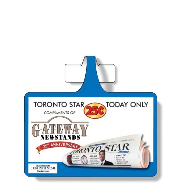 .010 White Gloss PVC Plastic Shelf Dangler or Wobbler. Stock Rectangle... from ASI 87400 ArtechPro