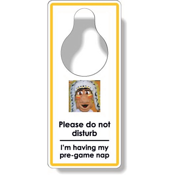 .020 White PVC Plastic Door Hanger. Stock shape. Custom Full Color... from ASI 87400 ArtechPro