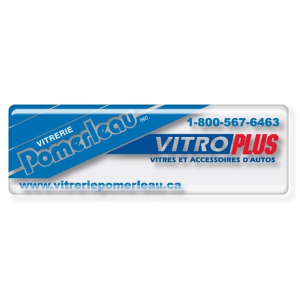 Custom Shape Screen-Printed Clear Polyester Domed Decal... from ASI 87400 ArtechPro