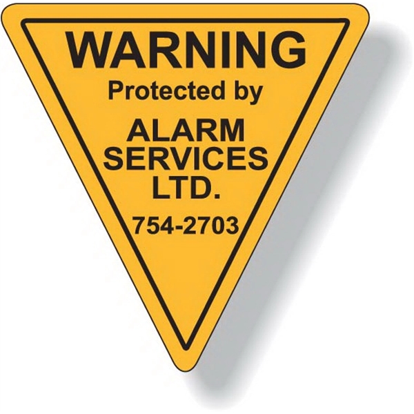 Custom shape white double-sided window decal with standard permanent adhesive, .003... from ASI 87400 ArtechPro