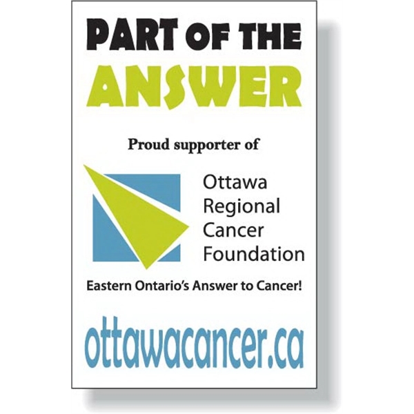 Custom shape white double-sided window decal with standard permanent adhesive, .003... from ASI 87400 ArtechPro