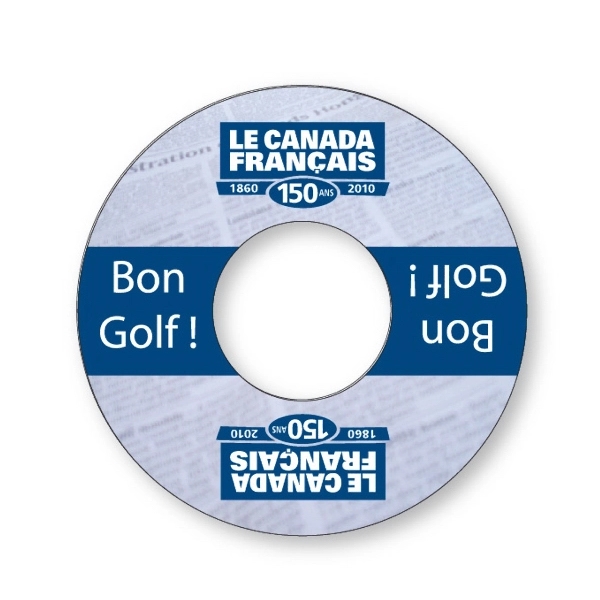 Golf cup advertising ring is made of white PVC plastic.... from ASI 87400 ArtechPro