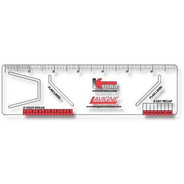 Logbook Ruler - Clear gloss copolyester plastic, 2" x 7.125".... from ASI 87400 ArtechPro