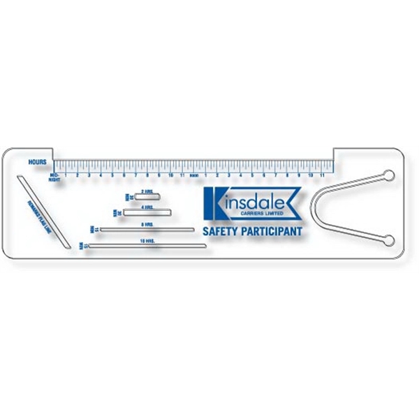 Logbook Ruler - Clear gloss copolyester plastic, 2.25" x 8.125".... from ASI 87400 ArtechPro