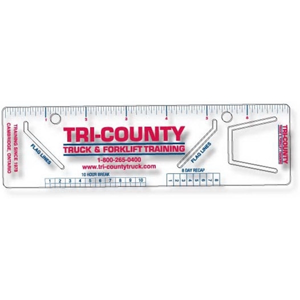 Logbook Ruler - Clear gloss copolyester plastic, 2" x 7.125".... from ASI 87400 ArtechPro