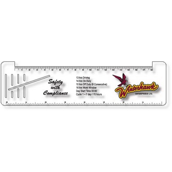 Logbook Ruler - Clear gloss copolyester plastic, 2.25" x 8.5".... from ASI 87400 ArtechPro