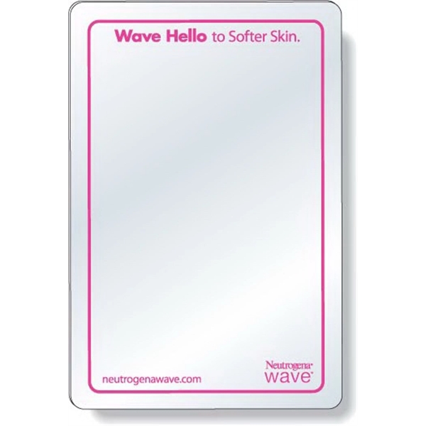 Co-polyester .040 thick plastic mirror with magnetic back. Screen-printed in spot... from ASI 87400 ArtechPro