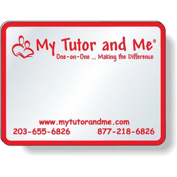 Co-polyester .040 thick plastic mirror with magnetic back. Screen-printed in spot... from ASI 87400 ArtechPro