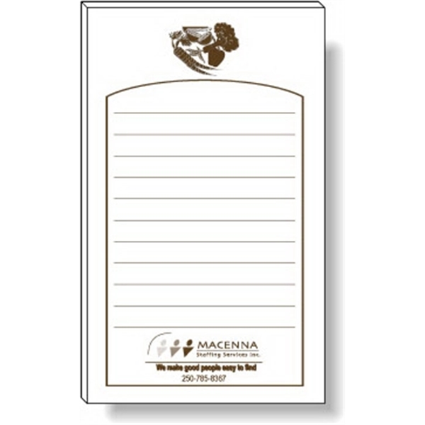 50 Page Magnetic Note-Pad. Offset printed in 1 custom Pantone colour... from ASI 87400 ArtechPro
