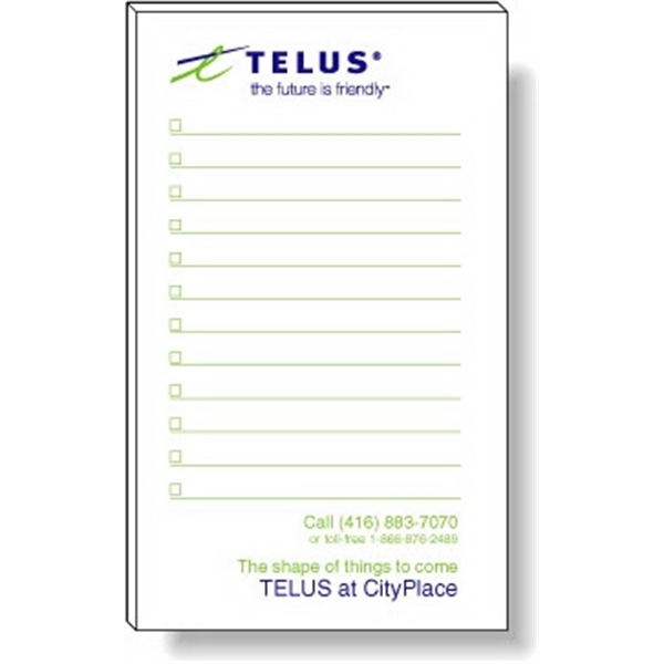 50 Page Magnetic Note-Pad. Offset printed in 1 custom Pantone colour... from ASI 87400 ArtechPro