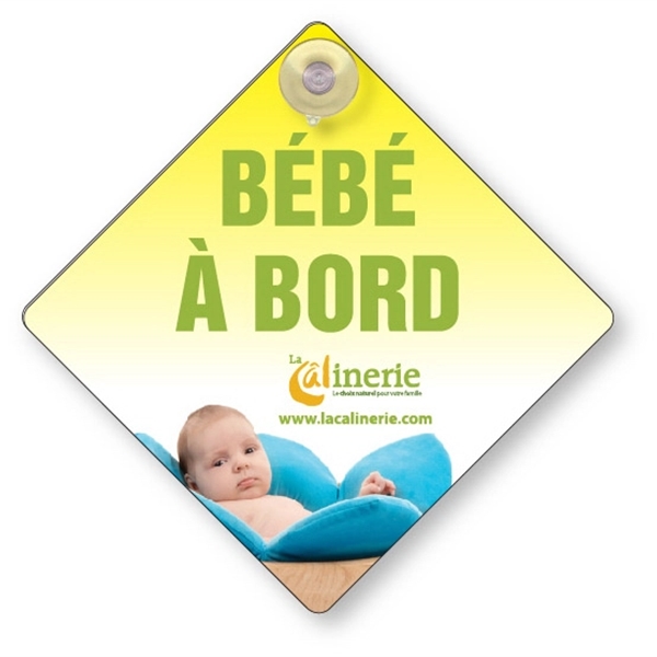 Baby on board sign made from .040 white styrene, stock diamond... from ASI 87400 ArtechPro