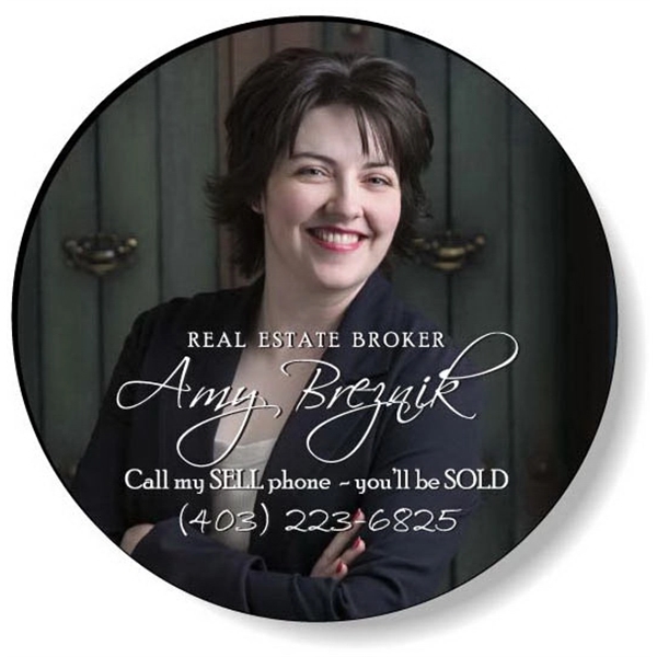 Round .094 rubber back coaster with clear plastic top.... from ASI 87400 ArtechPro