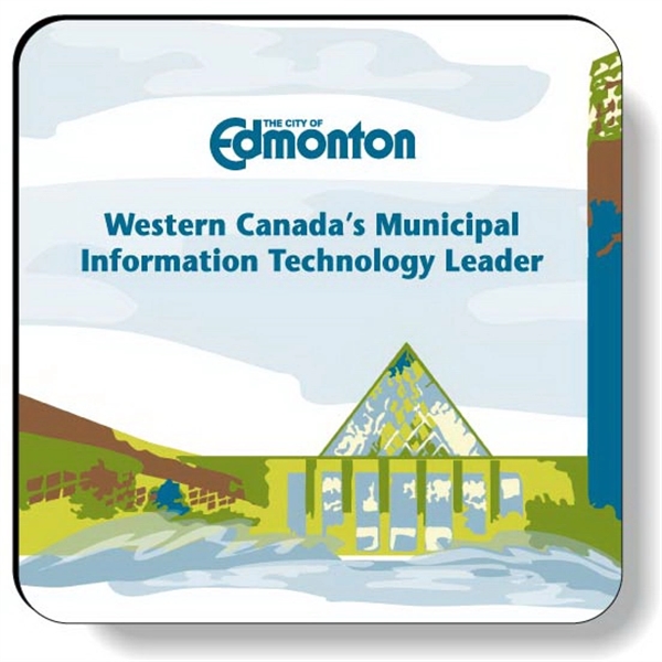 Square shape .094 rubber back coaster with clear plastic top.... from ASI 87400 ArtechPro