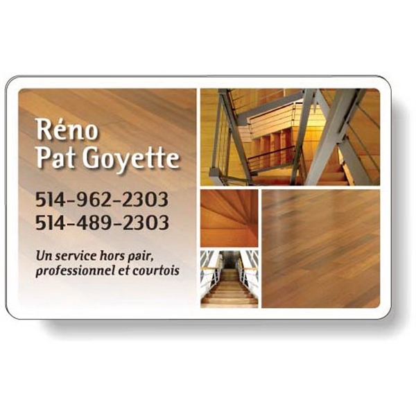 White gloss .010 plastic wallet card.... from ASI 87400 ArtechPro