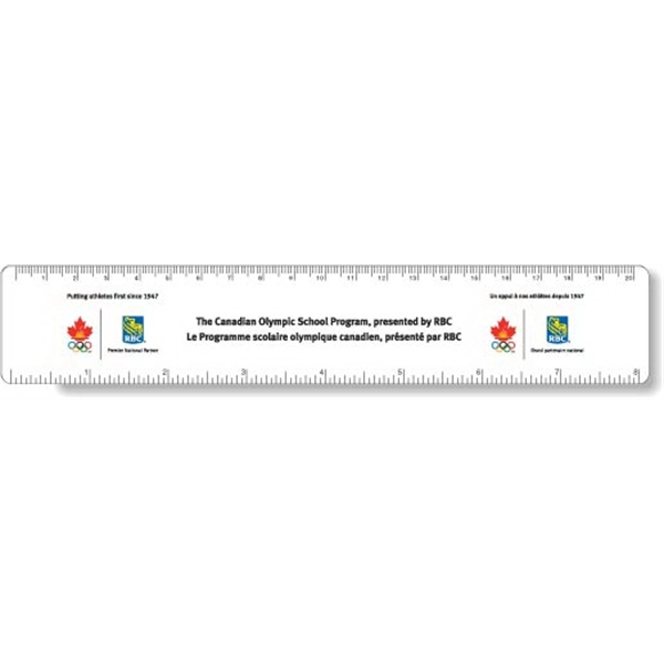 White Gloss Flexible .020 PVC Plastic Rulers. Screen-printed in full color... from ASI 87400 ArtechPro