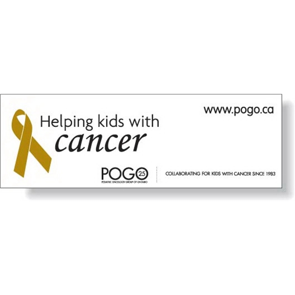 Removable white matte vinyl bumper decal.... from ASI 87400 ArtechPro