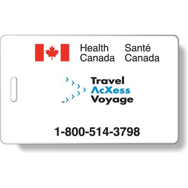 Sealed edge vinyl plastic luggage tag with vinyl loop, 2.38" x... from ASI 87400 ArtechPro