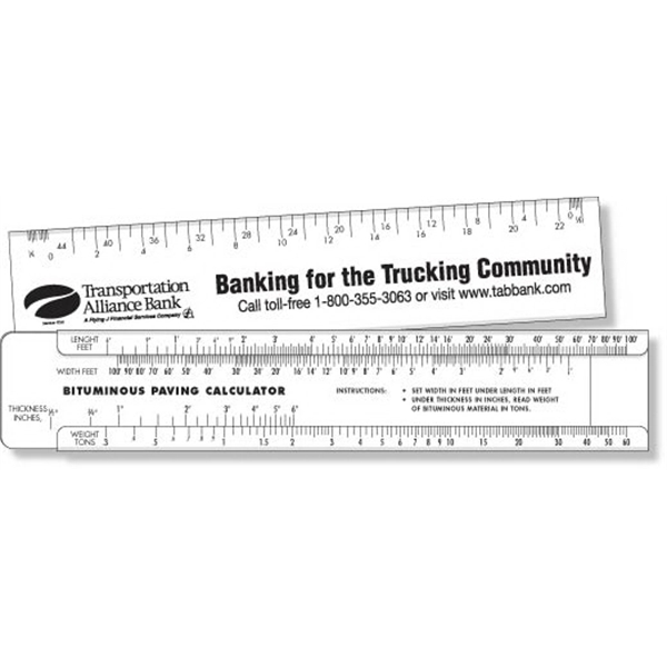 Stock Plastic Paving Slide Calculator (1.3"x6.5"), Spot Color Imprint... from ASI 87400 ArtechPro