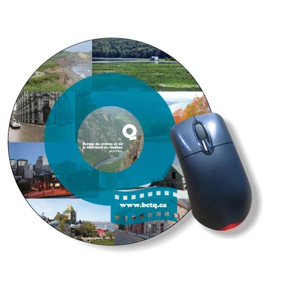 Round mouse pad with clear textured vinyl front and repositionable non-slip... from ASI 87400 ArtechPro