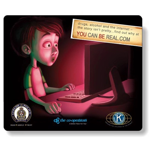 Sealed Edge Mousepad with clear textured vinyl front and 1/16" synthetic... from ASI 87400 ArtechPro